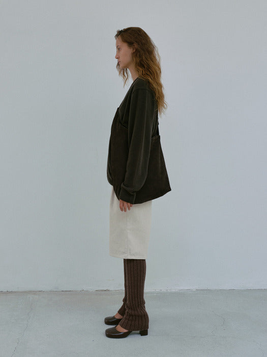 [moia] wrap cardigan (seal brown)