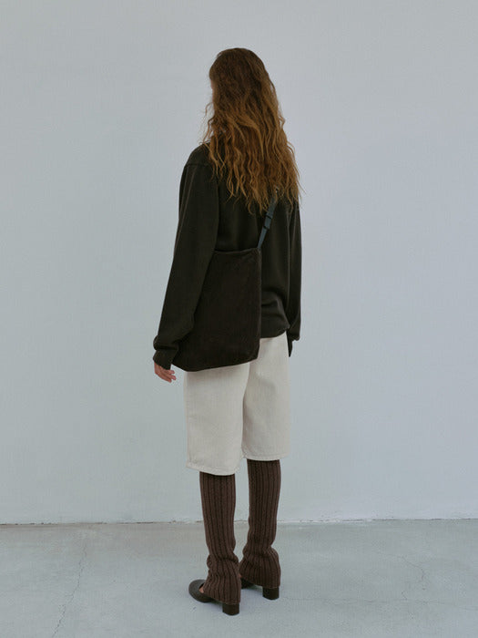 [moia] wrap cardigan (seal brown)