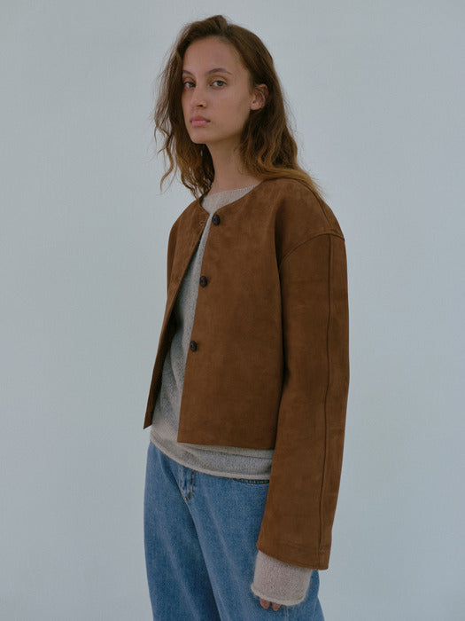 [moia] suede jacket (camel)