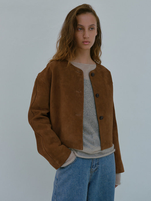 [moia] suede jacket (camel)