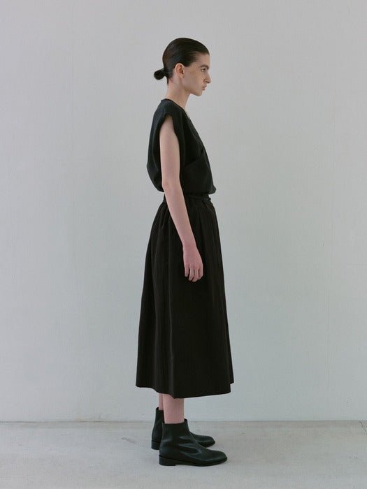 [moia] unbalance vest (black)