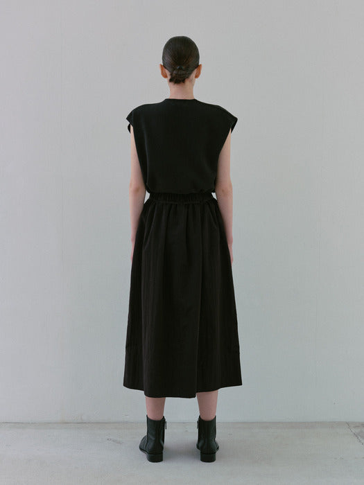 [moia] unbalance vest (black)