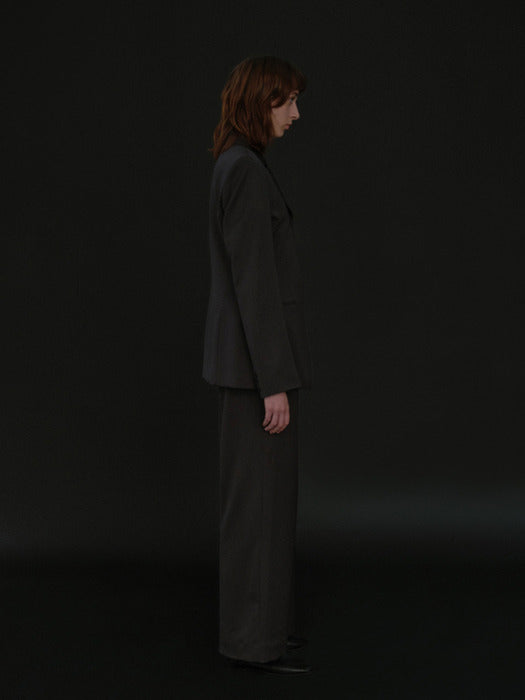 [moia] one button jacket (taupe gray)