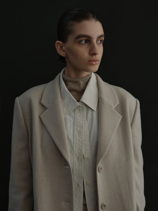 [moia] tailored single jacket (ecru)
