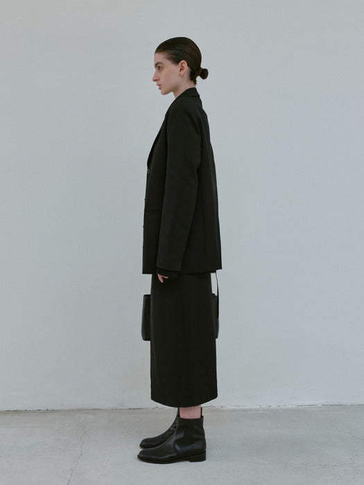 [moia] tailored single jacket (black)