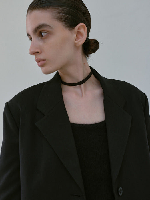 [moia] tailored single jacket (black)