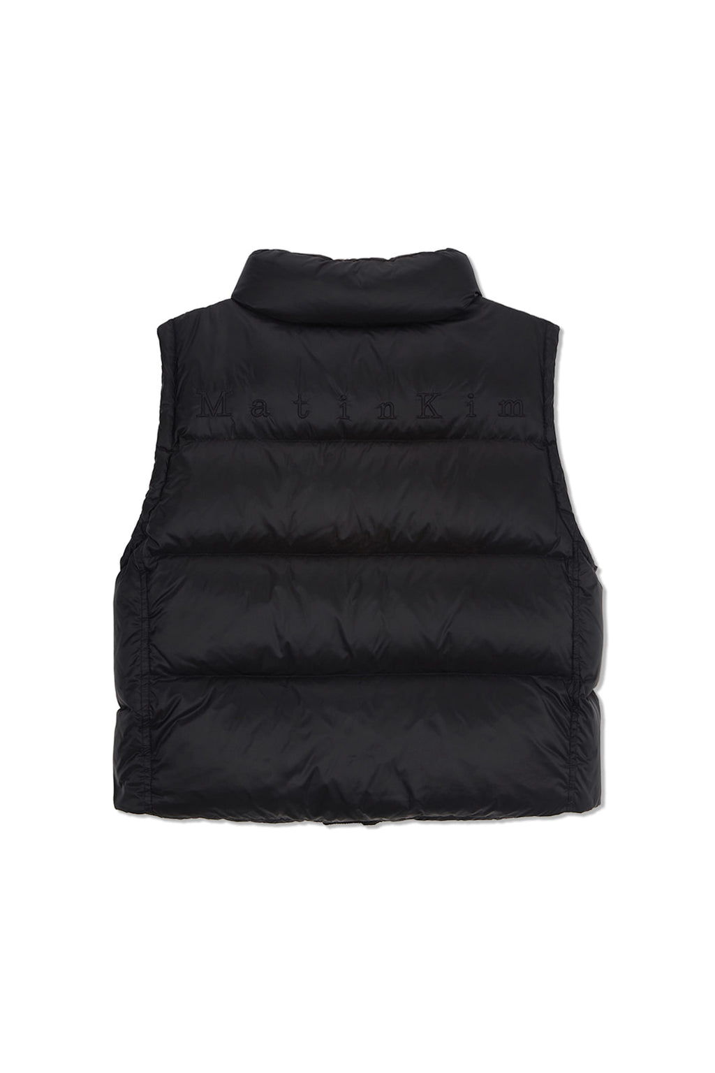 [matinkim] UNBALANCE QUILTED DOWN VEST FOR WOMEN IN BLACK