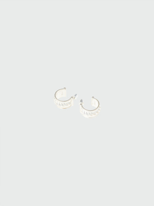 Eenk Xaver Chain Detailed Earring - Silver