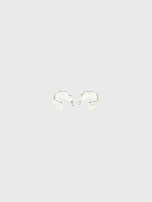 Eenk Xaver Chain Detailed Earring - Silver
