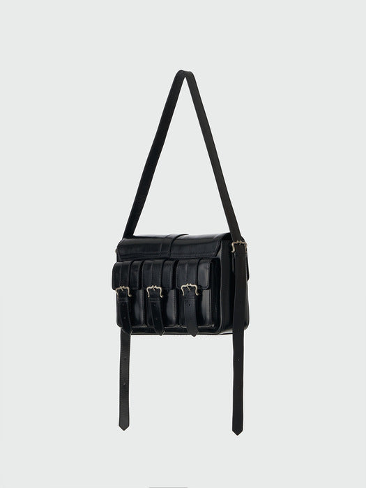 [EENK] Hanhee Buckled Pocket Square Bag - Black