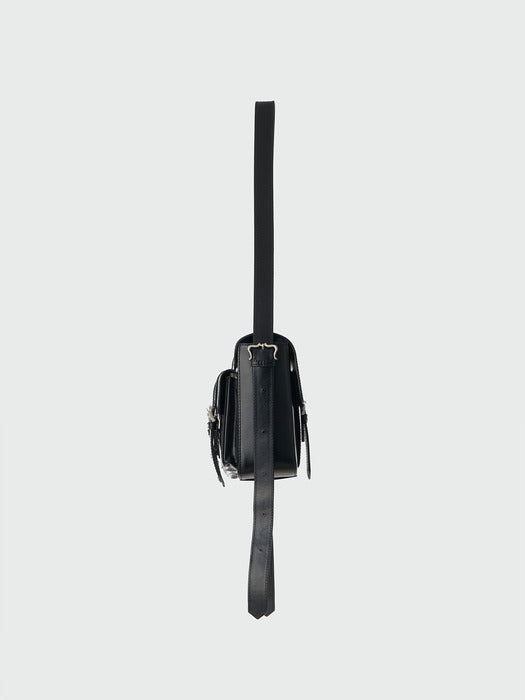 [EENK] Hanhee Buckled Pocket Square Bag - Black