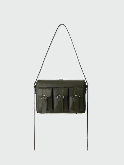 Eenk Hanhee Buckled Pocket Square Bag - Khaki