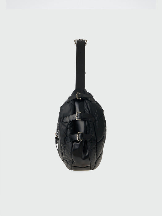 Eenk Hind Buckled Hobo Bag - Black