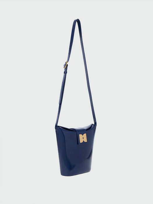 Eenk Hobart Folded Top Bucket Bag - Navy
