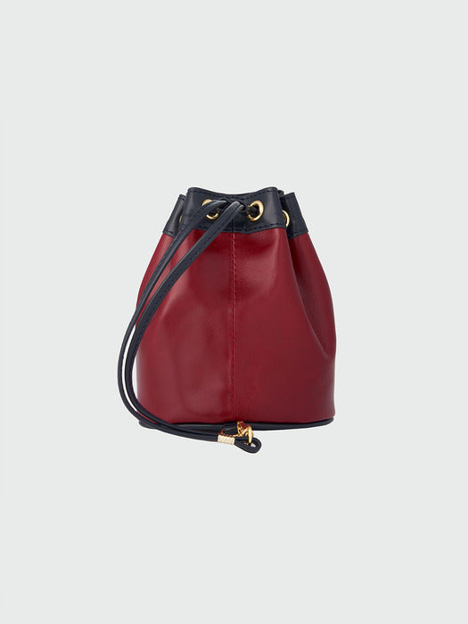 Eenk Heam Drawstring Mini Bag - Burgungy/Black