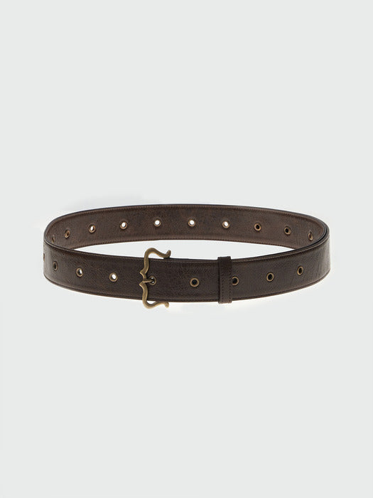 [EENK] Xinda Buckle Belt - Brown