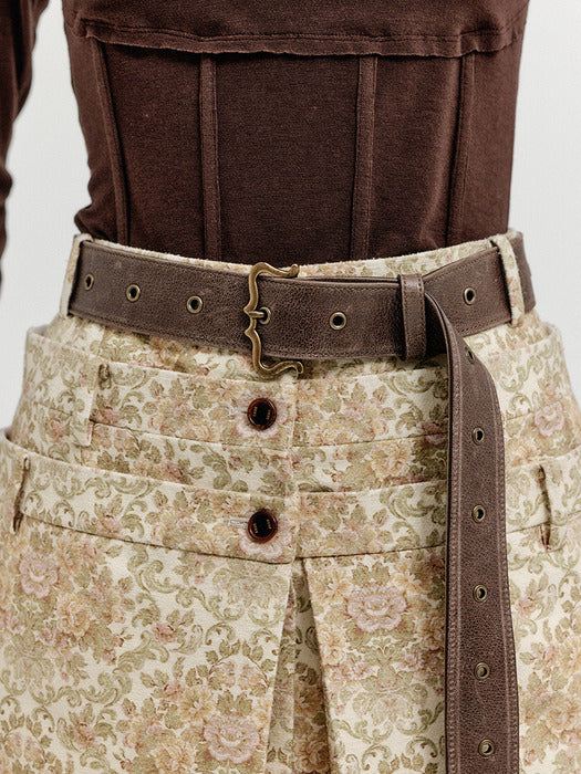[EENK] Xinda Buckle Belt - Brown