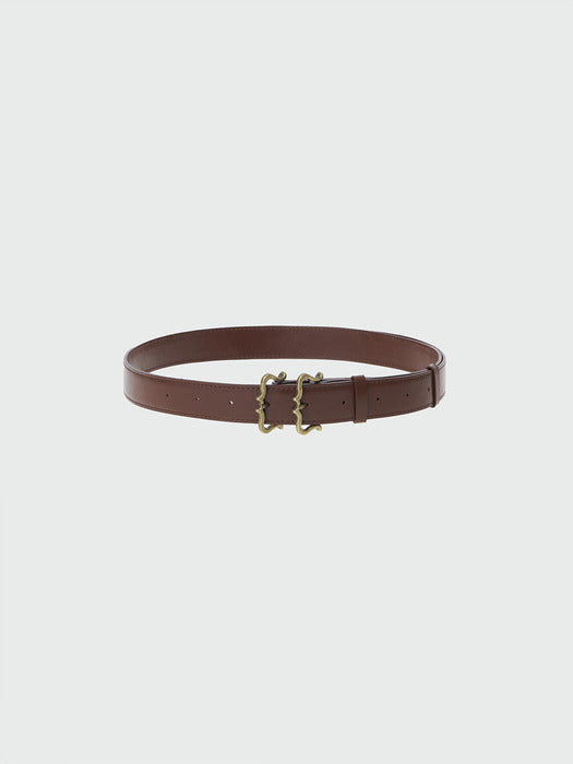 Eenk Xod Double Buckle Belt - Brown