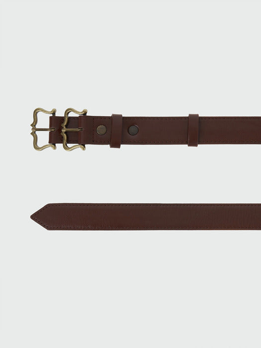 Eenk Xod Double Buckle Belt - Brown