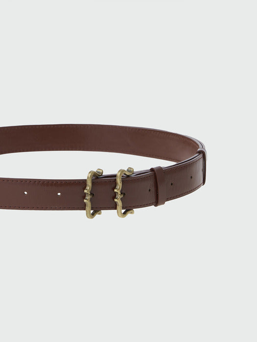 Eenk Xod Double Buckle Belt - Brown