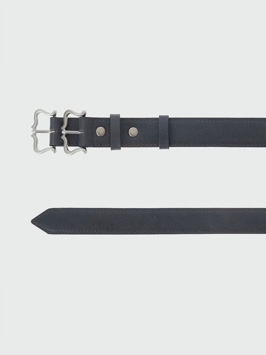 Eenk Xod Double Buckle Belt - Grey