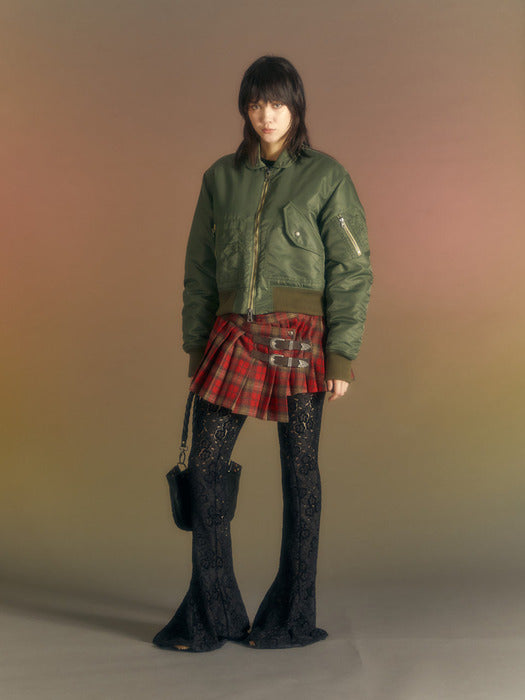 [andersson bell] (WOMEN) CARLEE BOMBER KILT DRESS atb977w(KHAKI)