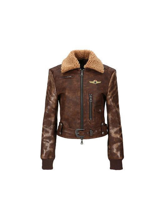 [andersson bell] (WOMEN) AUSTIN FAUX SHEARLING JACKET awa546w(BROWN)