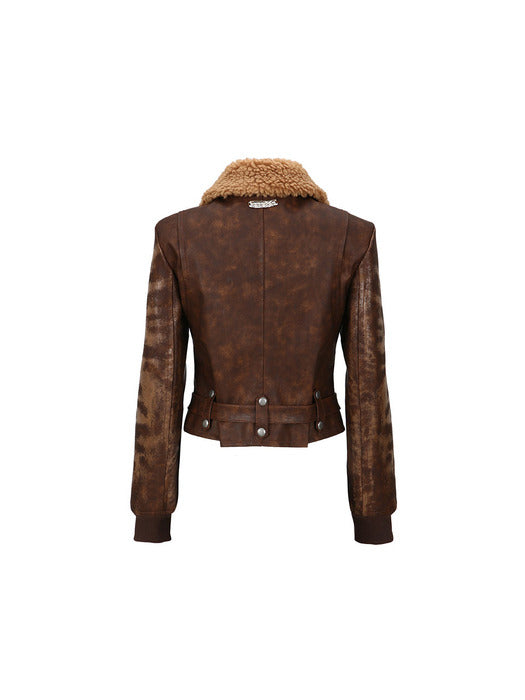 [andersson bell] (WOMEN) AUSTIN FAUX SHEARLING JACKET awa546w(BROWN)