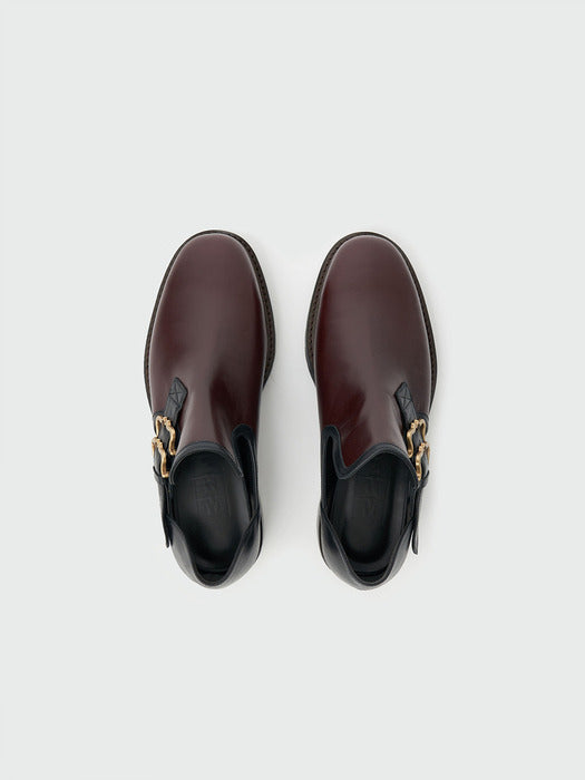 [EENK] Xoir Double Buckle Loafers - Brown