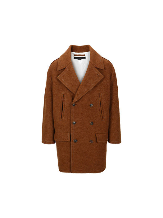 [andersson bell] UNISEX LEON PEA COAT awa558u(BROWN)
