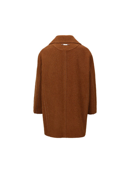 [andersson bell] UNISEX LEON PEA COAT awa558u(BROWN)