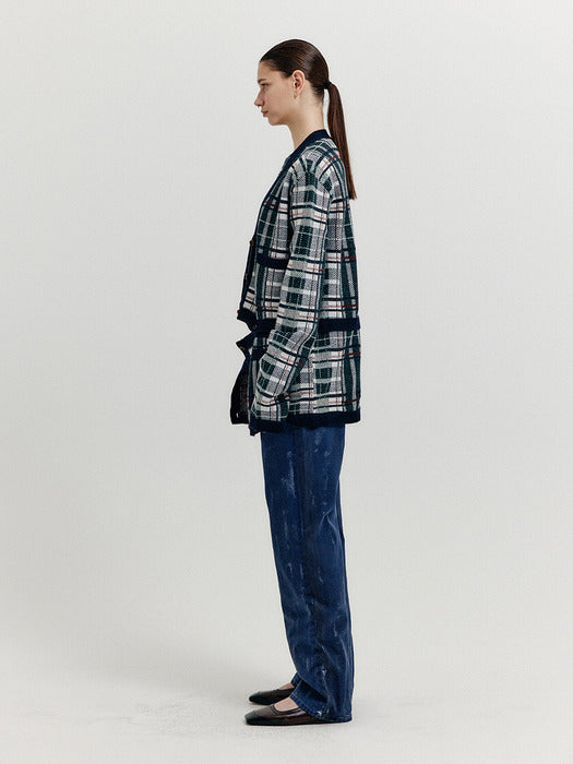 Eenk Xeneva Asymmetric Front Denim Pants - Dark Navy