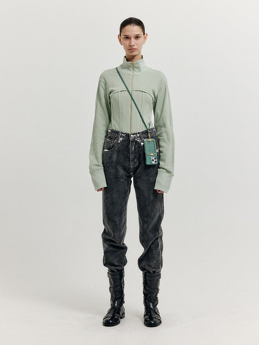 Eenk Xixi Classic Denim Pants - Dark Grey