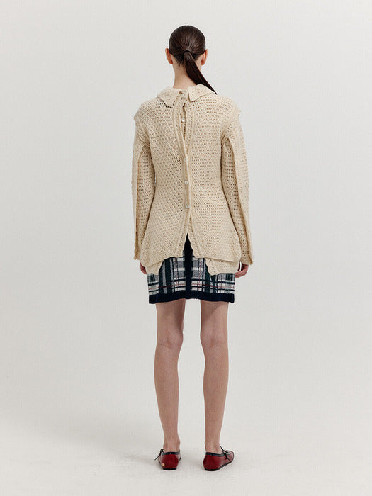 Eenk Xolin 4-Pocket Knit Vest - Ivory