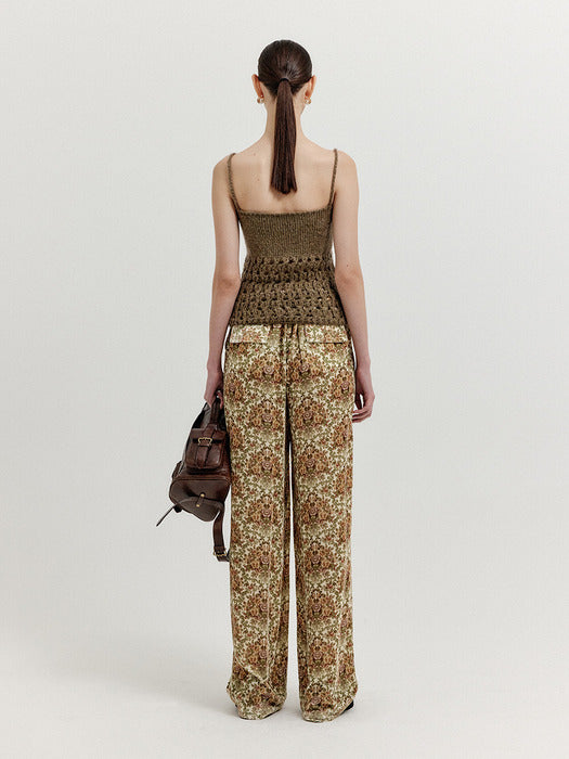 Eenk Xba Sleeveless Textured Knit Top - Khaki