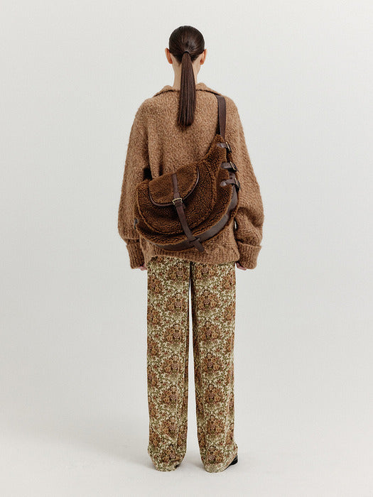 [EENK] Xature Oversized Knit Turtleneck - Brown