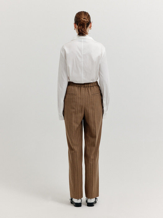 Eenk Xiom Double-Belt Straight Pants - Camel