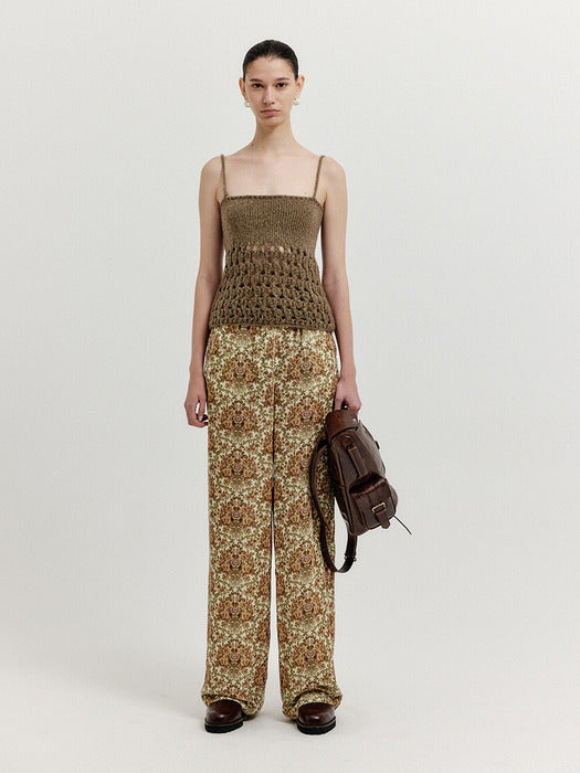 Eenk Xenez Straight Pants - Beige Multi