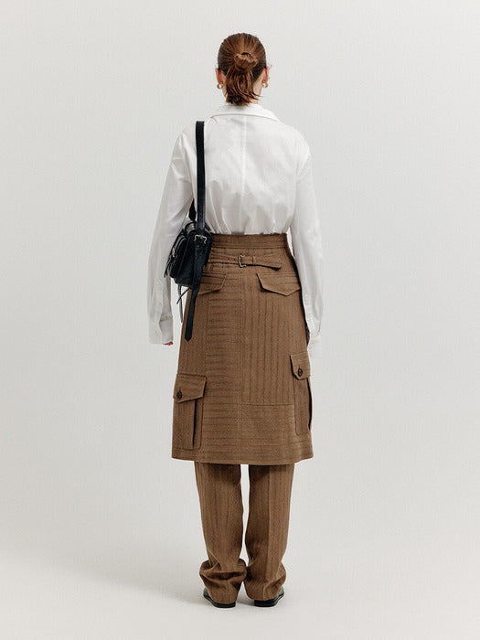 Eenk Xavita Cargo Wrap Skirt - Camel