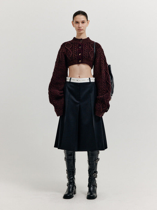 Eenk Xavie Pintucked Long Skirt - Black