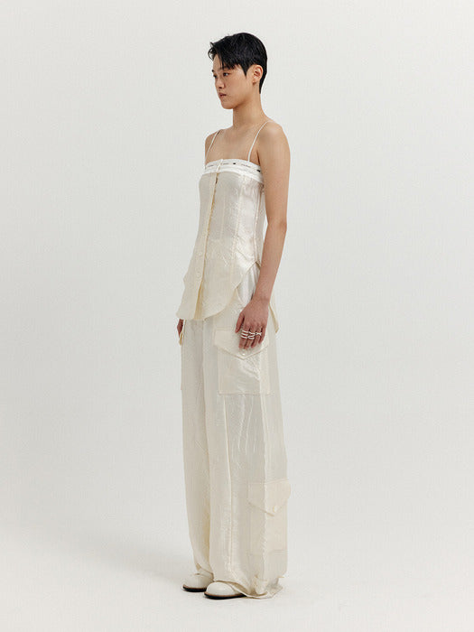 Eenk Xivia Sleeveless Buttoned Top - Ivory