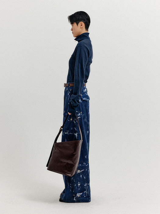 Eenk Xip Buistier Zip-up Top - Navy