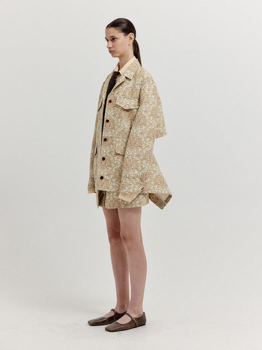 Eenk Xirina 4-Pocket Shirt - Beige Multi