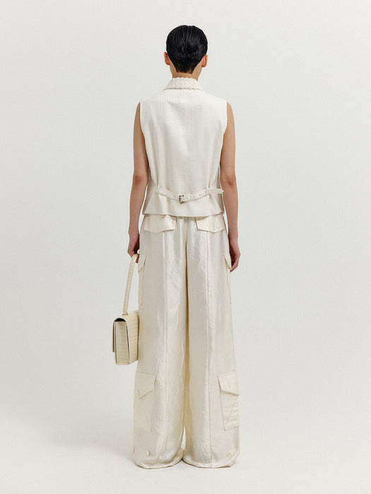 Eenk XI Buttoned Vest - Ivory