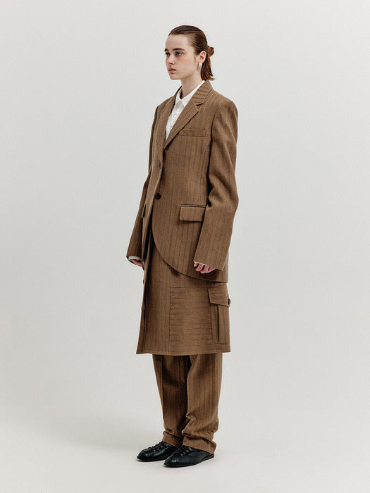 Eenk Xiana Single-Breasted Blazer - Camel