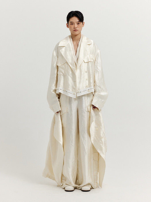 Eenk Xeather Separable Trench Coat - Ivory