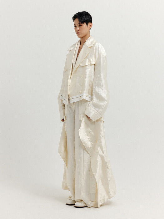Eenk Xeather Separable Trench Coat - Ivory