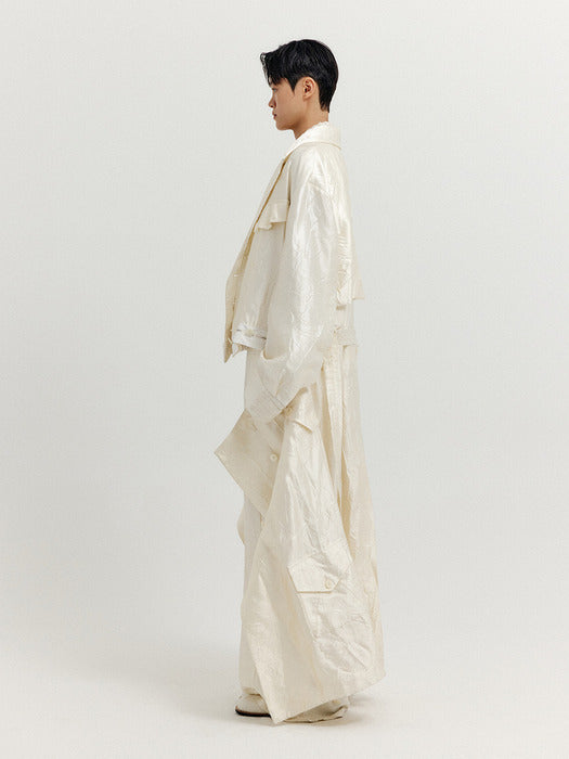 Eenk Xeather Separable Trench Coat - Ivory