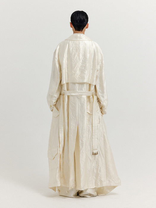 Eenk Xeather Separable Trench Coat - Ivory