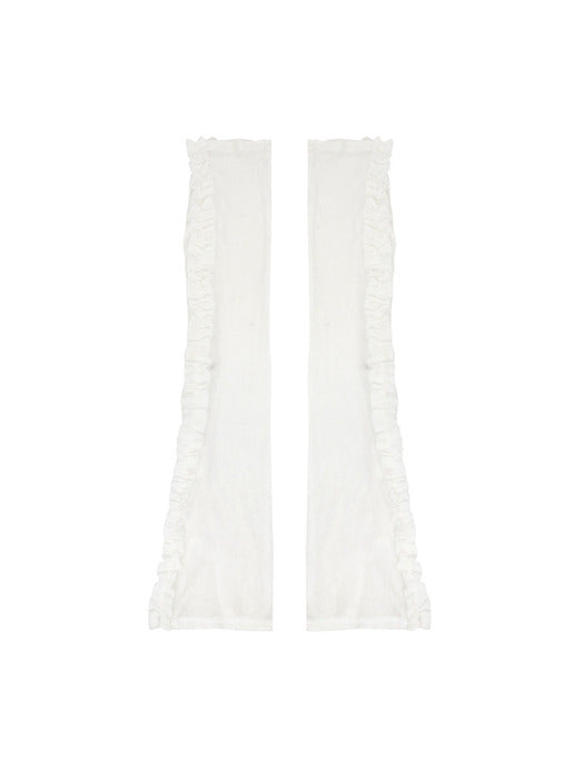 Kijun Frill Knee-Socks White